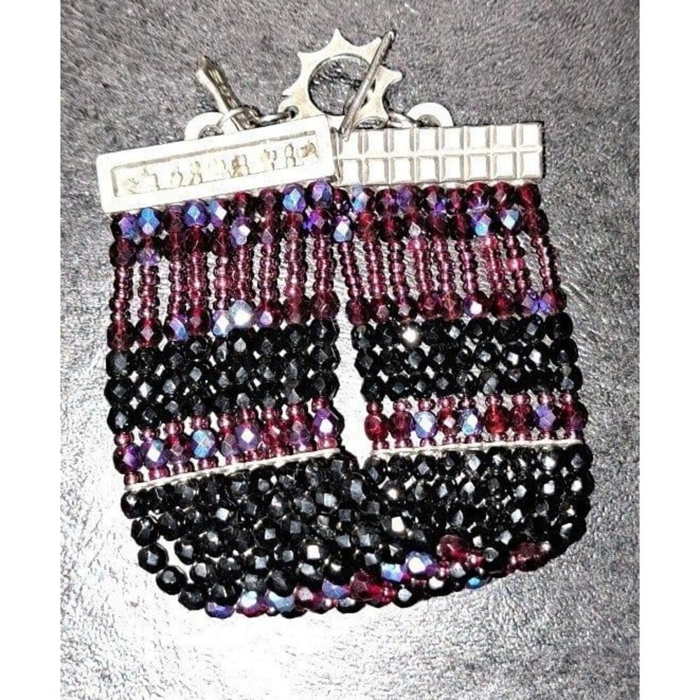 Muse sign bracelet beaded multi-strand multicolor rare rhinestone mobile